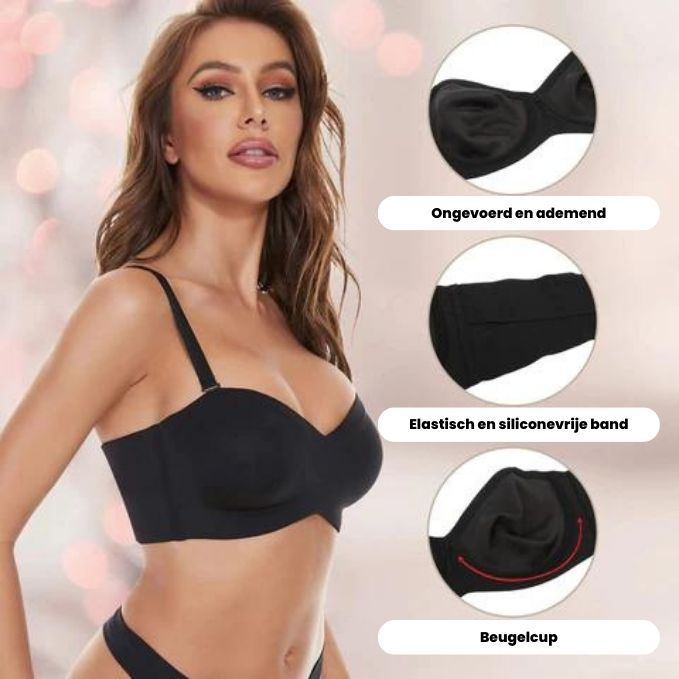Slipvrije Bandeau-BH met Beugel