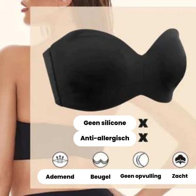 Slipvrije Bandeau-BH met Beugel