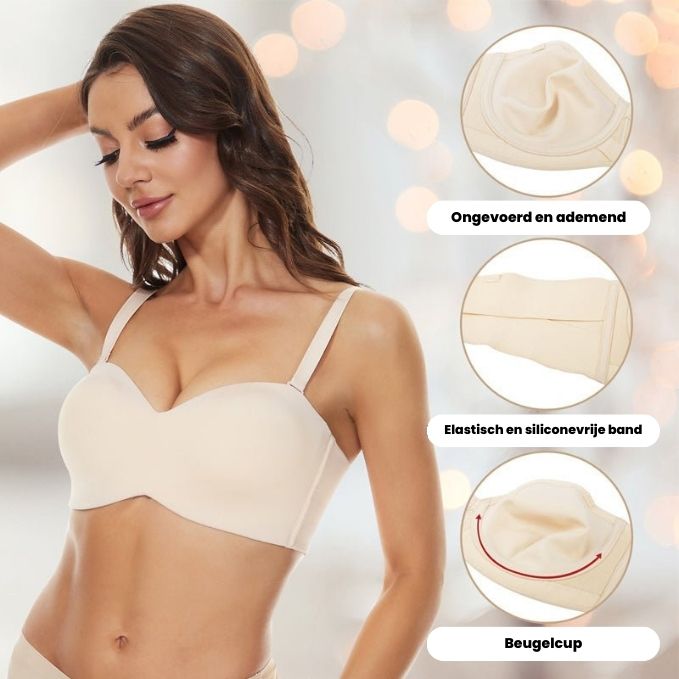 Slipvrije Bandeau-BH met Beugel