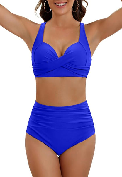 Vrouwelijke Perfectie – Sum-Supply™ Bikini met Hoge Taille & Push-up Top