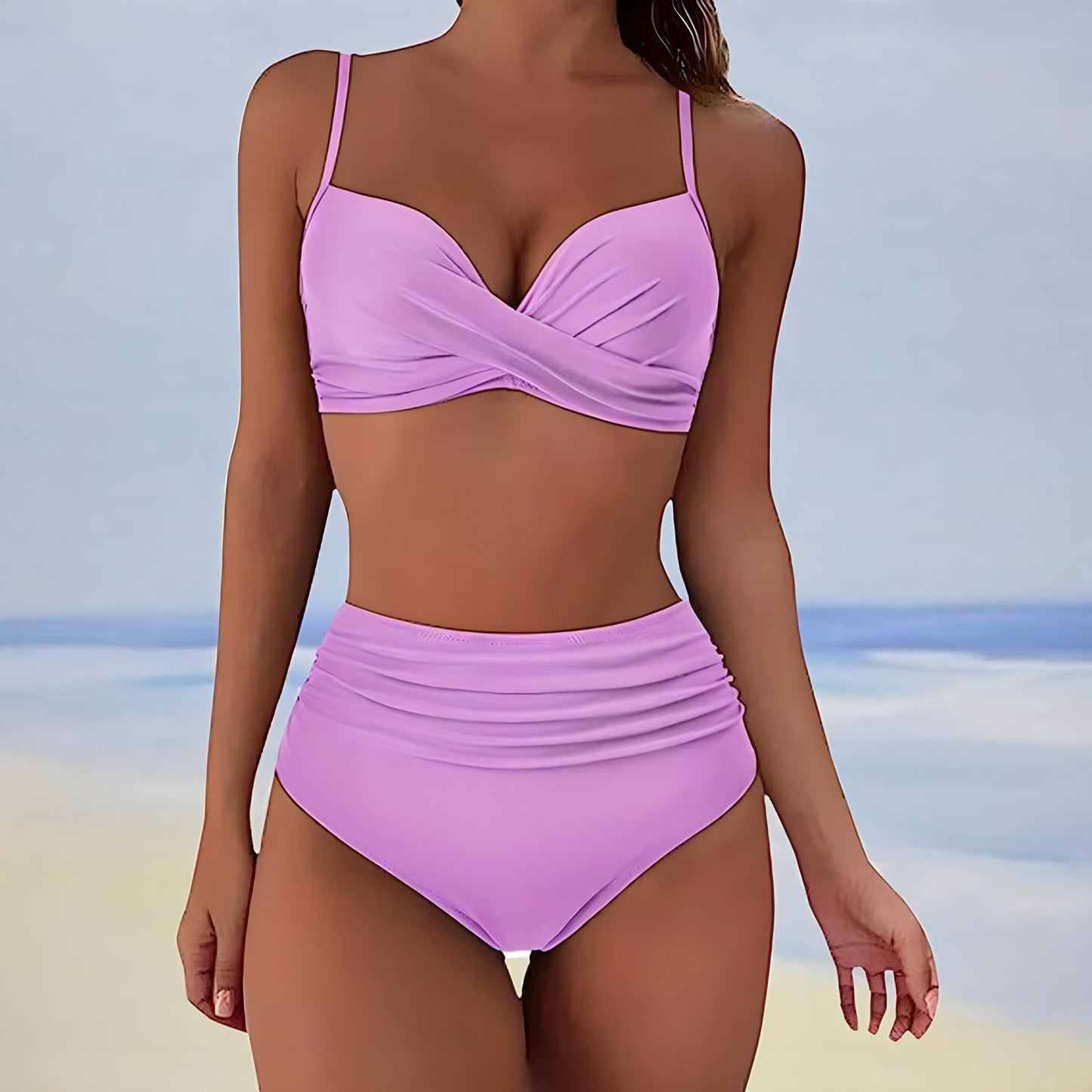 Vrouwelijke Perfectie – Sum-Supply™ Bikini met Hoge Taille & Push-up Top