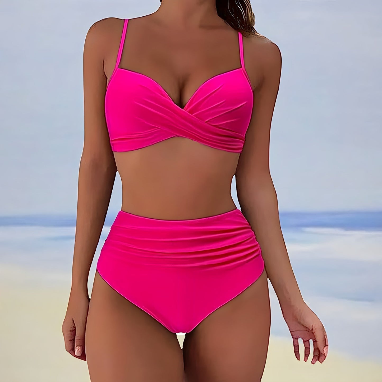 Vrouwelijke Perfectie – Sum-Supply™ Bikini met Hoge Taille & Push-up Top
